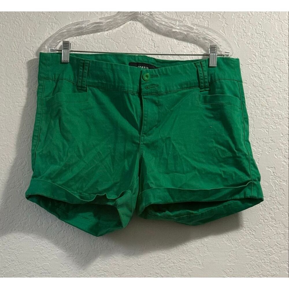 WOMENS TORRID GREEN TWILL SHORTS SZ 16 Kelly spring summer